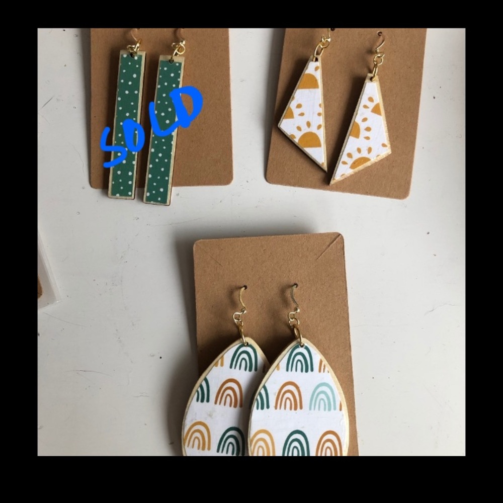 Handmade Boho Earrings - set of 2 pairs